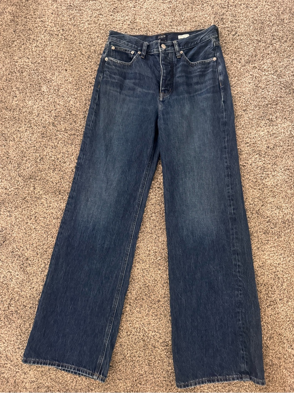J Crew premium Wide Leg Dark Blue Women's Jeans 26 tall